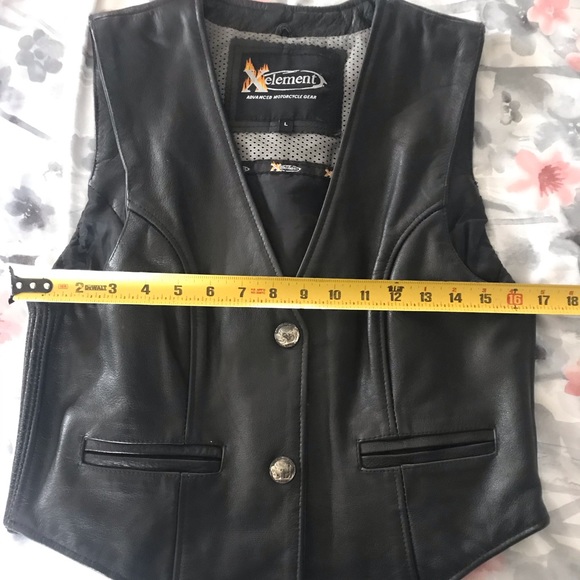 Xelement Jackets & Coats Black Leather Vest Poshmark